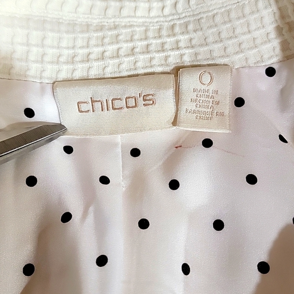 Chico's Textured Moto Style Jacket Women's Size 4 - Picture 6 of 15